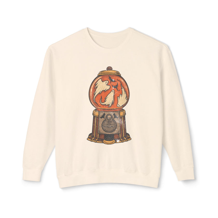 Ghost and Devil Gumball Machine Sweatshirt | Halloween Spooky Illustration