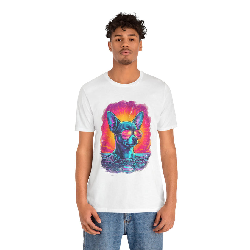 Chihuahua Vice City Retro Tee — 90s Vintage Dog Graphic T-Shirt