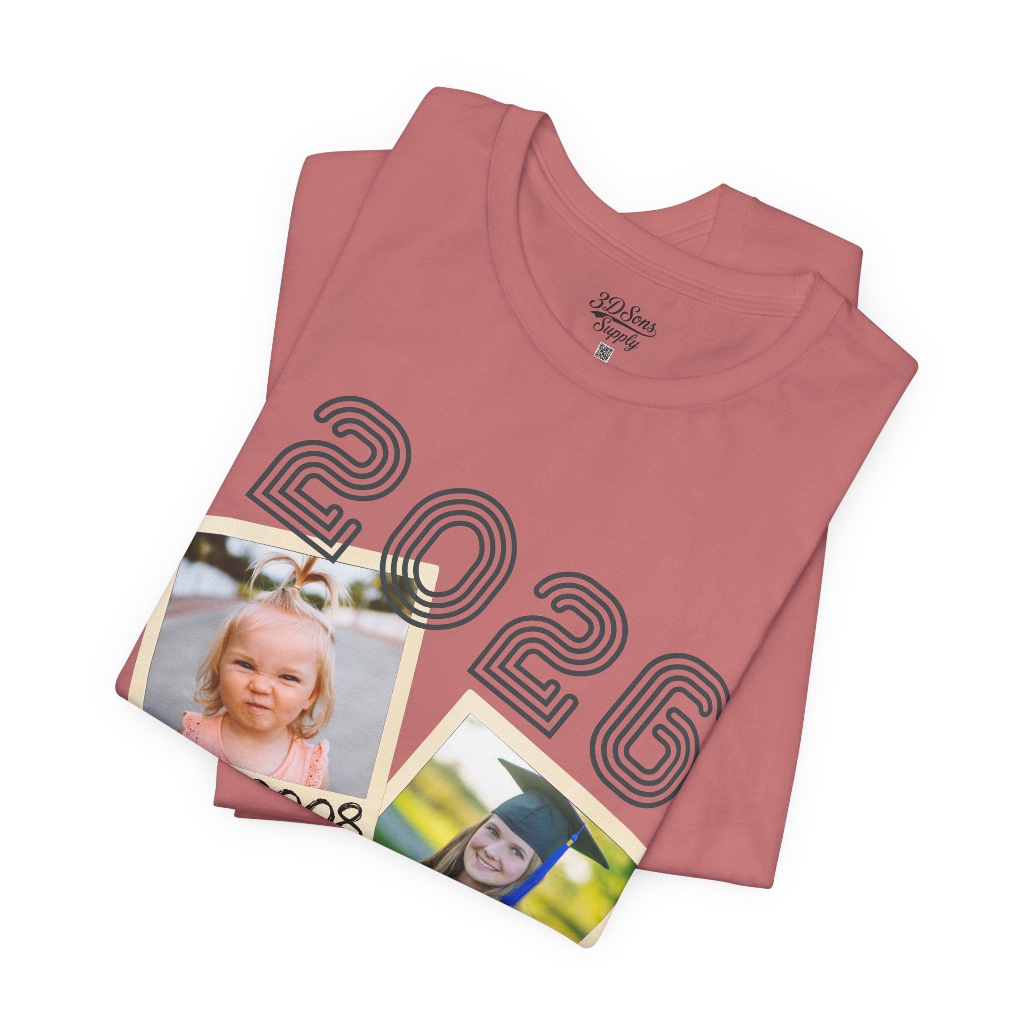 Personalized Custom Graduation & Parent Gift - Throwback Photo Memory Tee