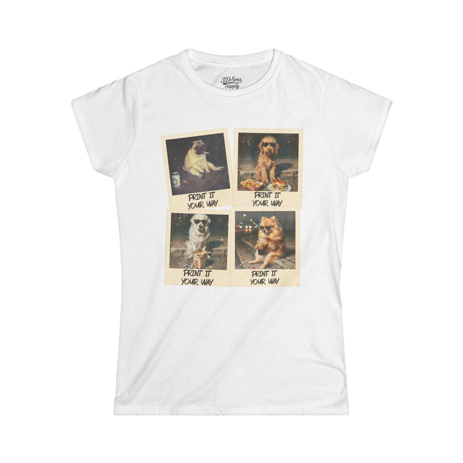 Personalized Polaroid Photo Tee — Custom 4-Image Collage