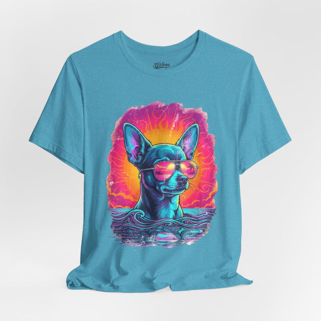 Chihuahua Vice City Retro Tee — 90s Vintage Dog Graphic T-Shirt