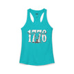 1776 Longhorn Skull Women's Racerback Tank