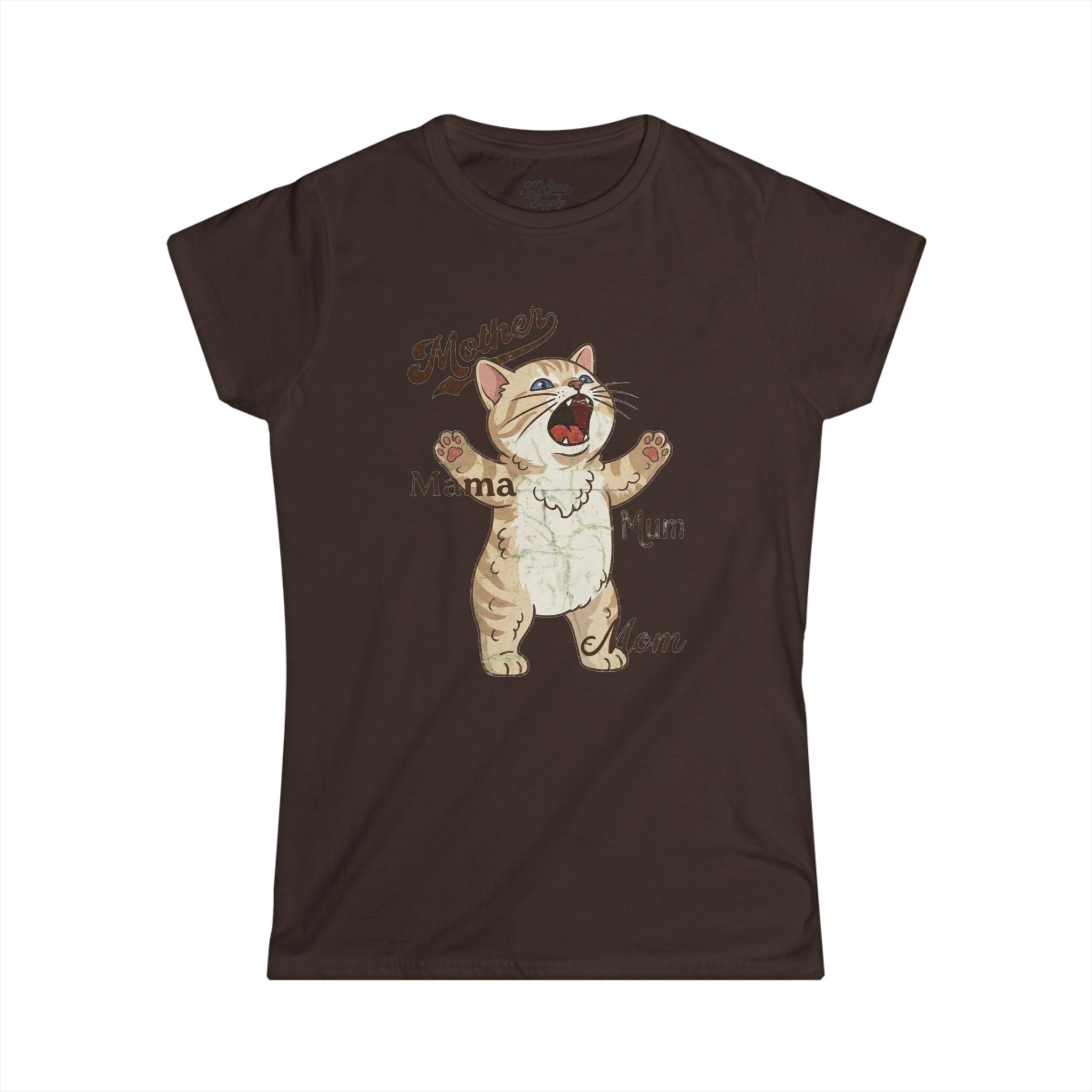 Mother's Day Kitten Mama T-Shirt — Mother's Day Kitty Cat Mom Tee