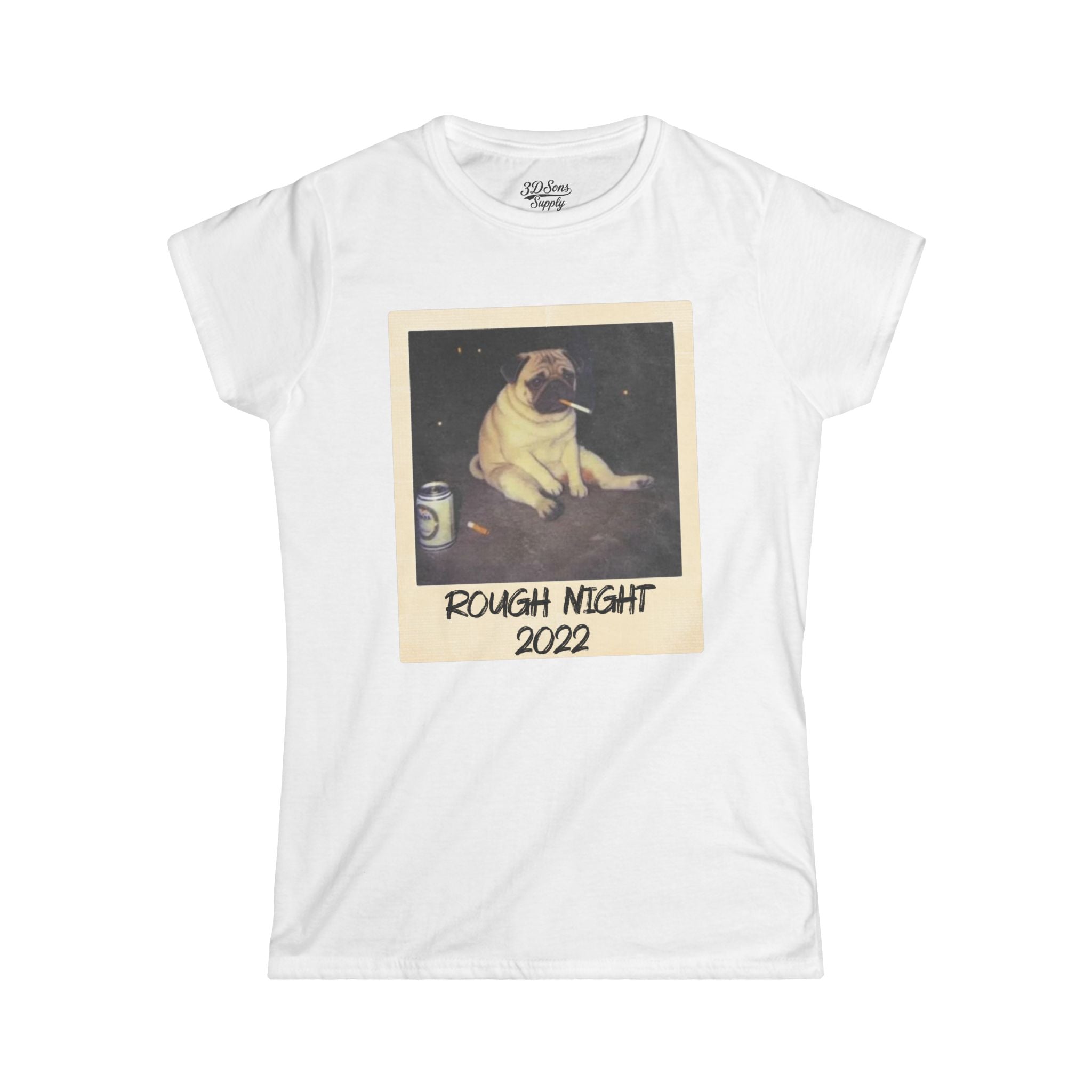 Personalized Polaroid Photo Tee – Custom Women's Softstyle T-Shirt