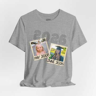 Personalized Custom Graduation & Parent Gift - Throwback Photo Memory Tee