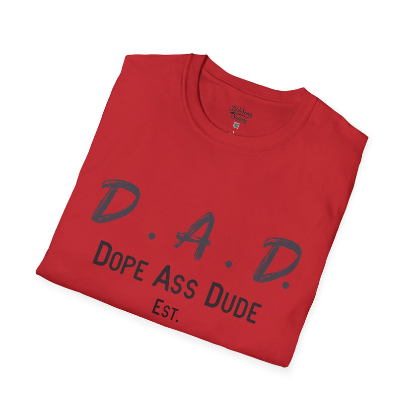 Dope Ass Dude Dad T-Shirt — D.A.D. Typography Father's Day Tee (Personalizable)