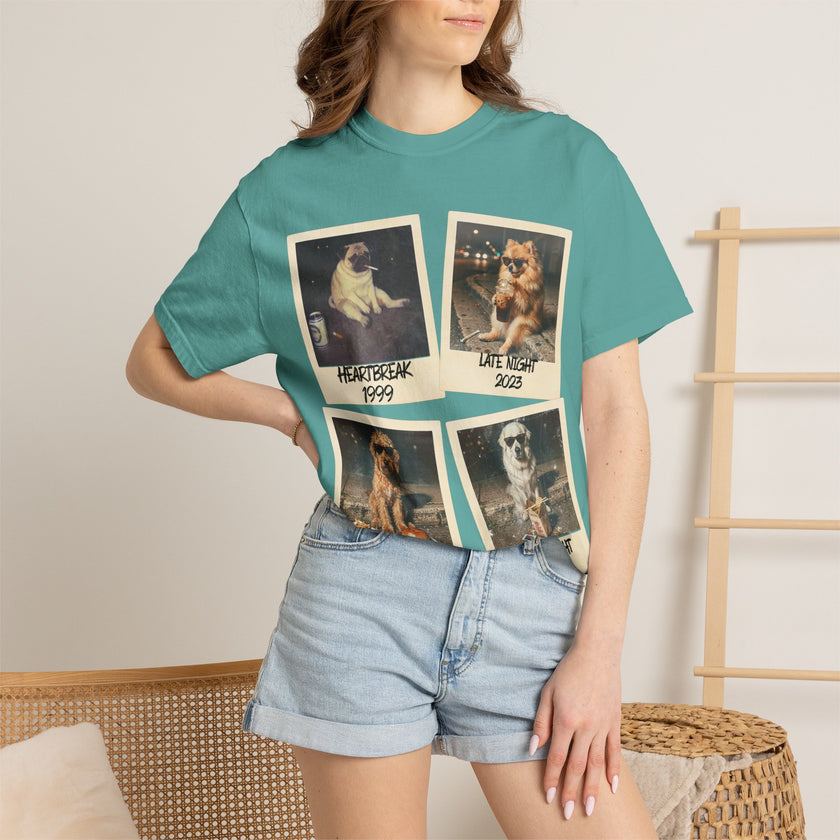 Personalized Polaroid Photo Tee — Custom Image & Text Options