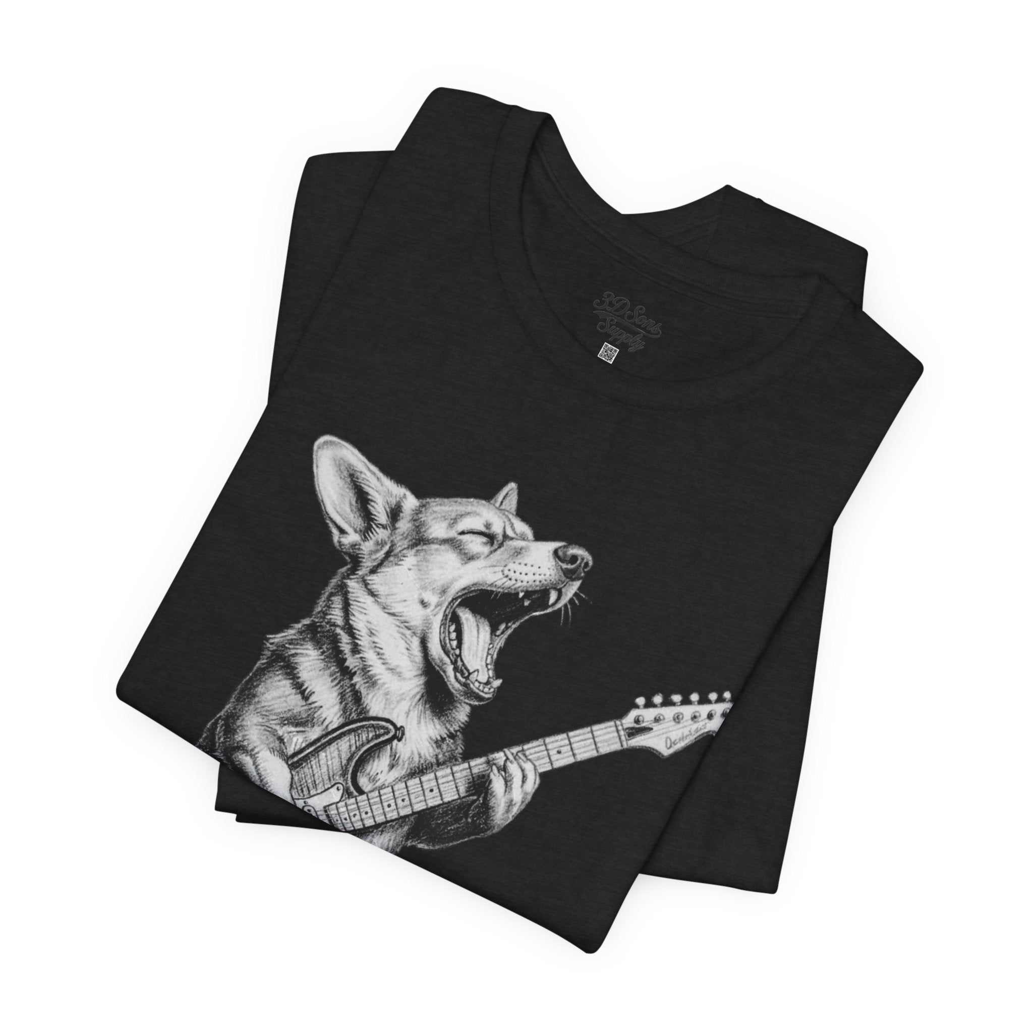 Corgi Rockstar T‑Shirt — Guitar Playing Dog Graphic Tee