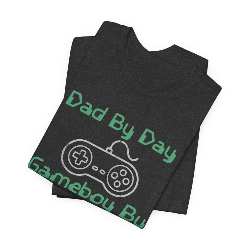Personalized Dad By Day Gamer By Night T-Shirt,  90's Retro Controller Tee