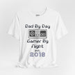 Personalized Dad By Day Gamer By Night T-Shirt — Established 2018 Retro Controller Tee