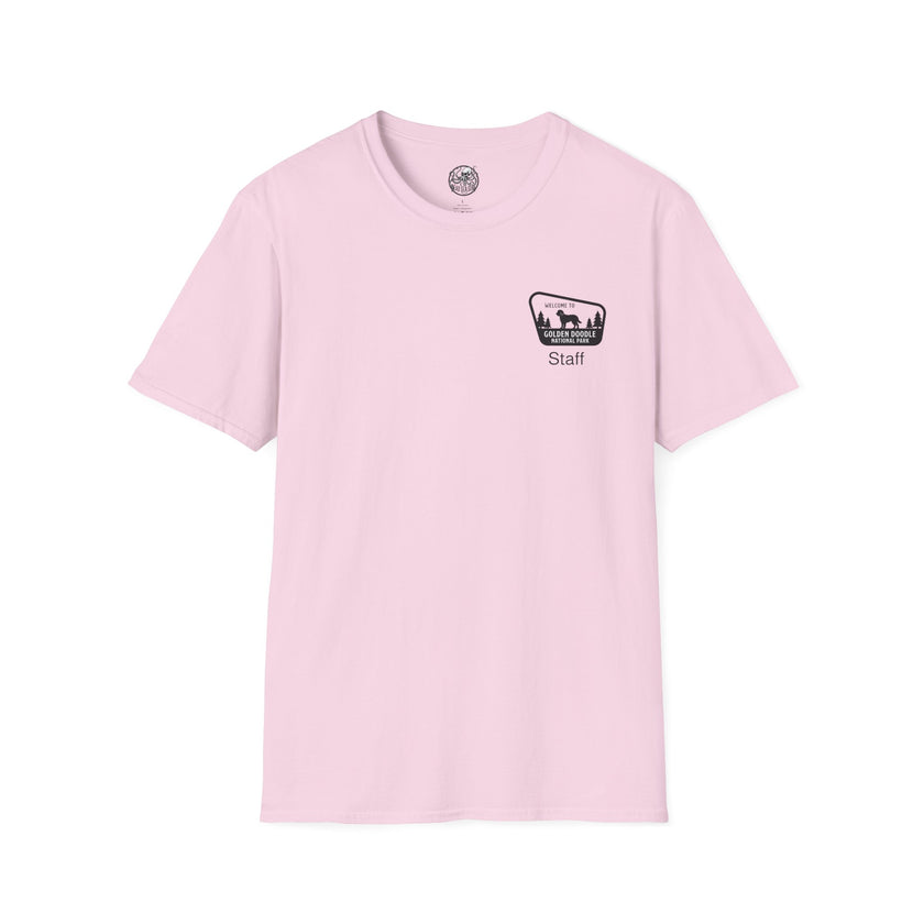 Golden Doodle National Park Staff T-Shirt | Retro Dog Lover Tee – 3D Sons Supply Co