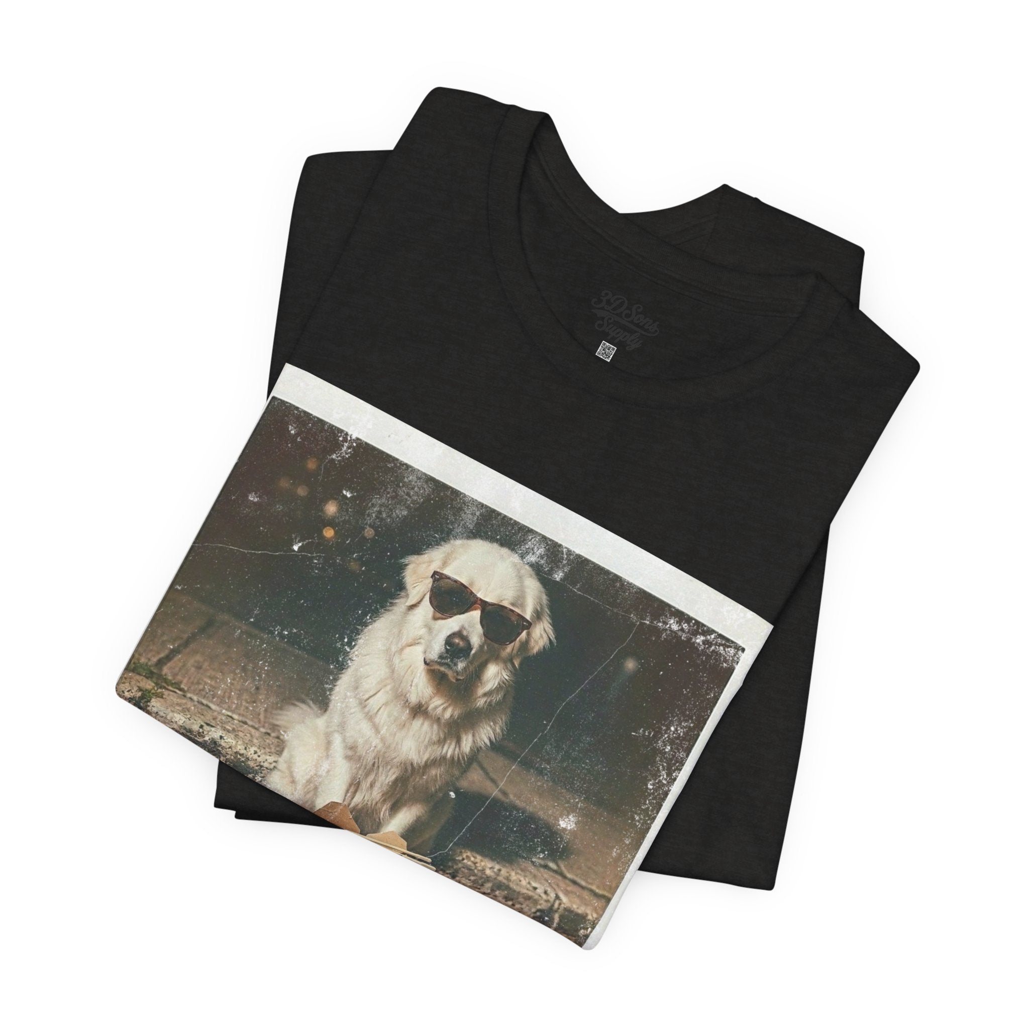 Pyreneese Chin Photo Tee — Vintage Pup Graphic T-Shirt