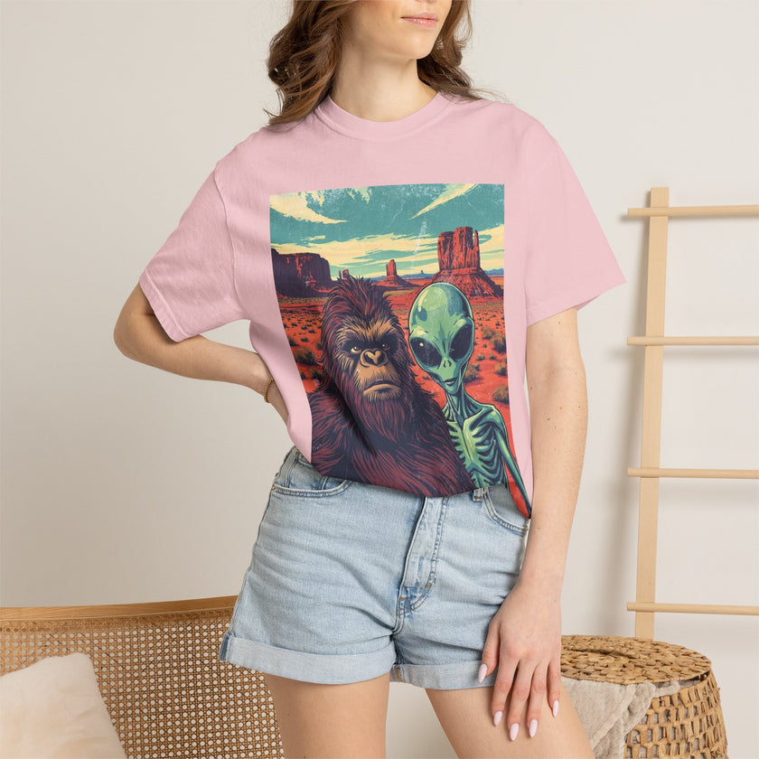 Alien & Bigfoot Monument Park T-Shirt