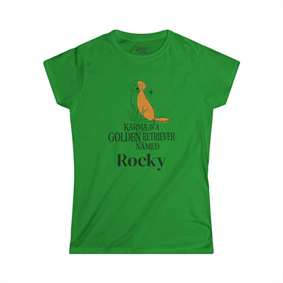 Personalize Karma Golden Retriever Name Tee | Mid Century Dog Shirt
