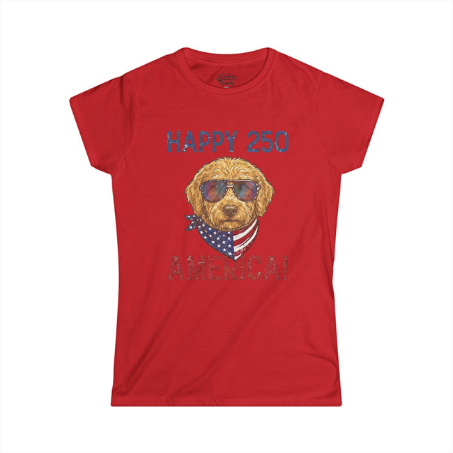 Women's Patriotic Dog Tee 