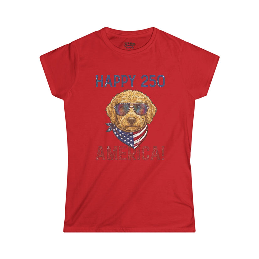 Women's Patriotic Dog Tee 