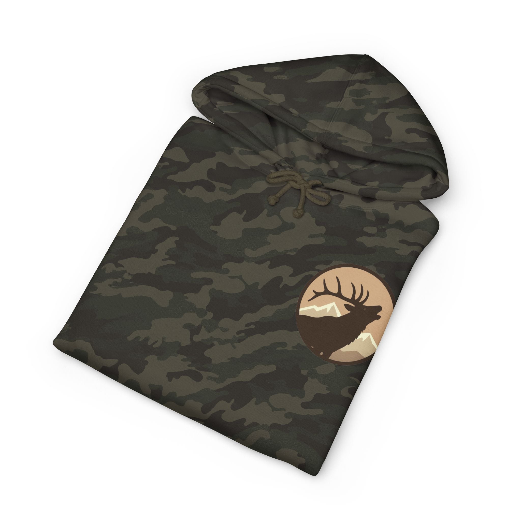 Personalized Elk Hunting Crew Hoodie — Personal Elk Silhouette Pullover