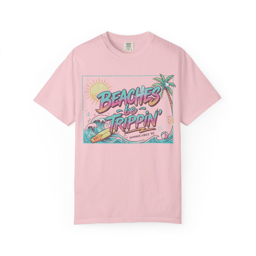 Beaches Be Trippin' 90s Style Tee | Retro Funny Beach T-Shirt – 3D Sons Supply Co