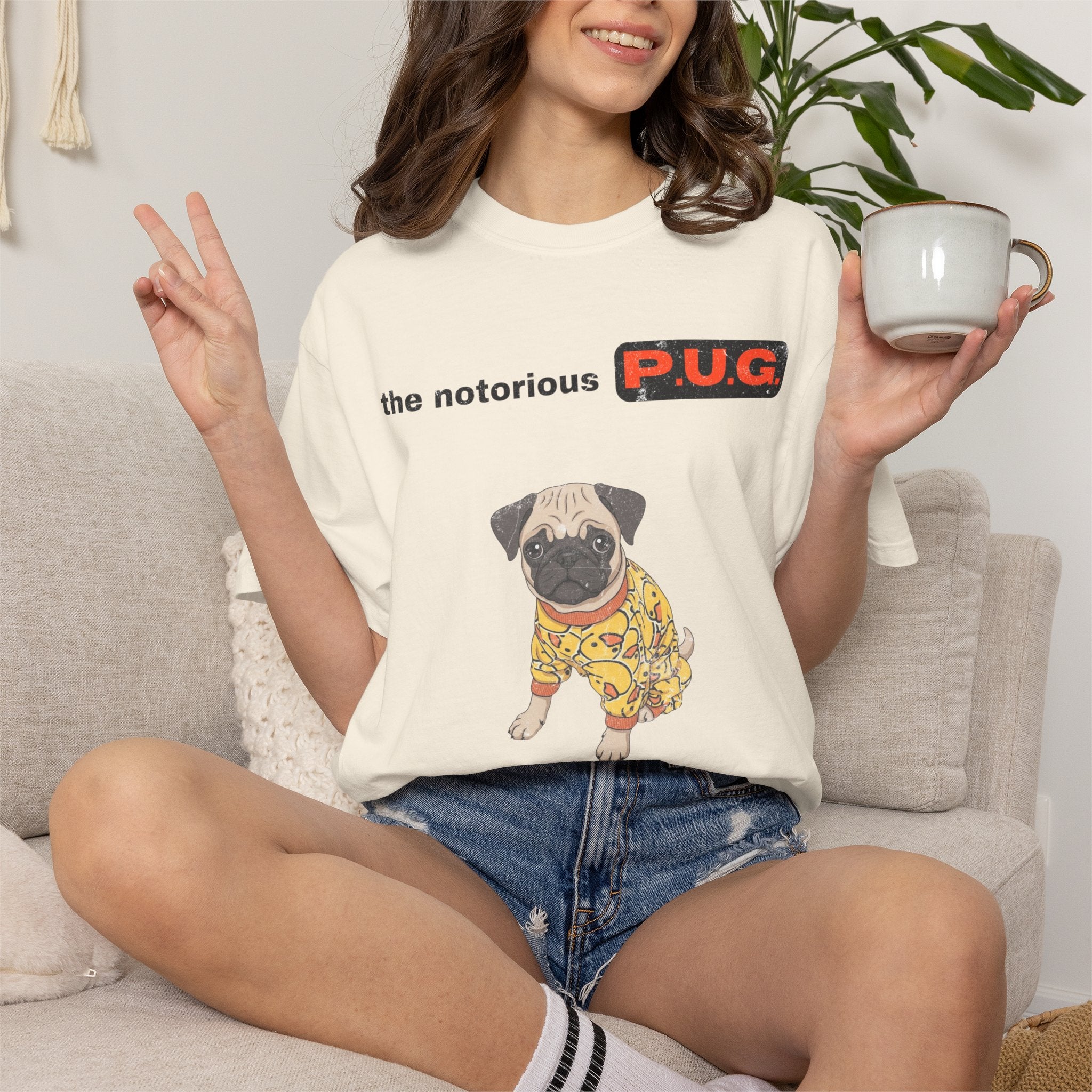 The Notorious P.U.G. T-Shirt — 'Ready for Bed' Pug Graphic Tee