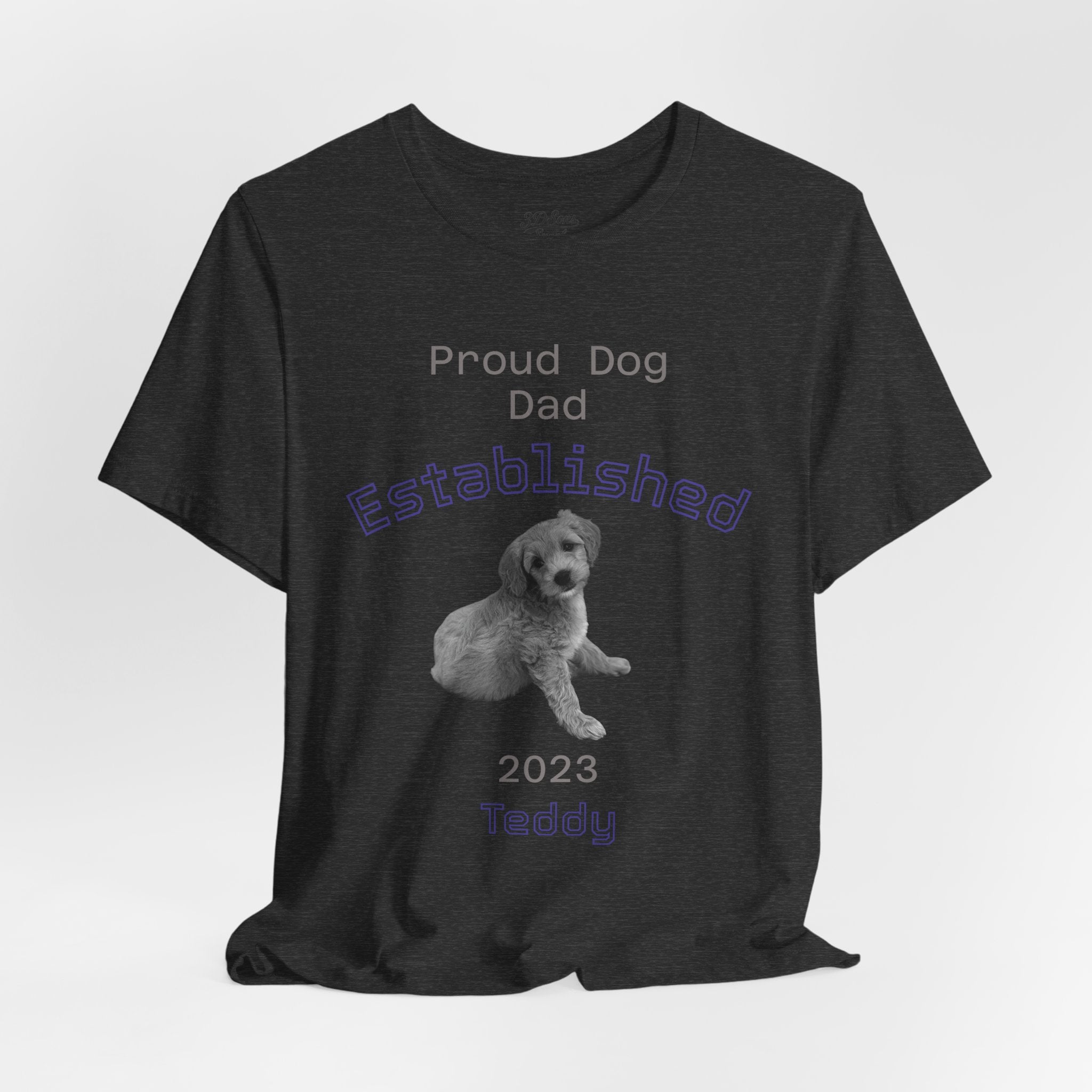 Proud Dog Dad Established Year T‑Shirt — Personalized Dog Dad Tee