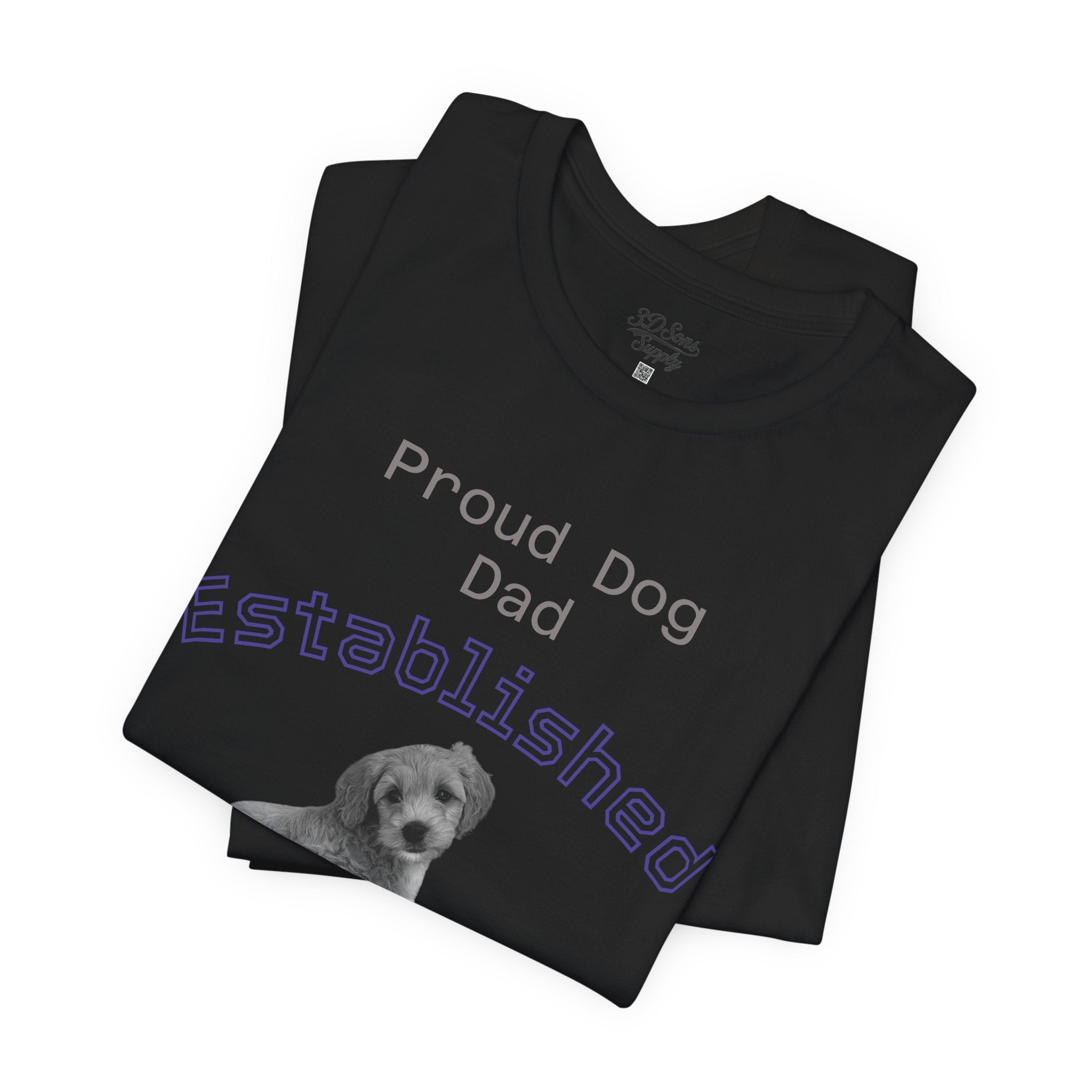 Proud Dog Dad Established Year T‑Shirt — Personalized Dog Dad Tee