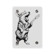 Corgi Playing Guitar Acrylic Wall Art Panel | Cute Rock Dog Home Decor