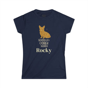 Karma Is A Corgi Named Personalized Tee — Personalized Corgi Illustration Shirt