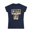 Personalized Polaroid Photo Tee — Custom 3-Image Women's Softstyle