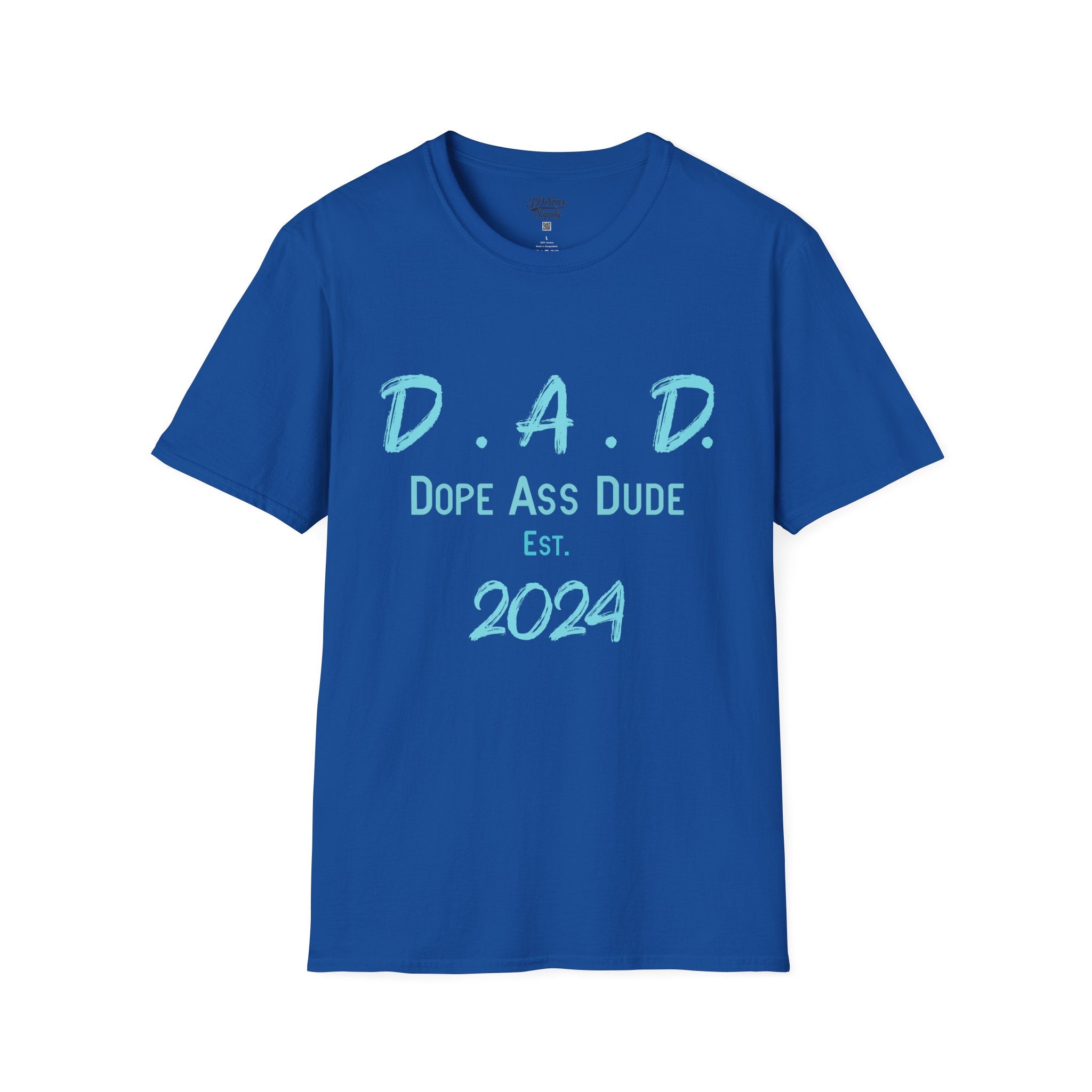 Dope Ass Dude Dad T-Shirt — D.A.D. Typography Father's Day Tee (Personalizable)