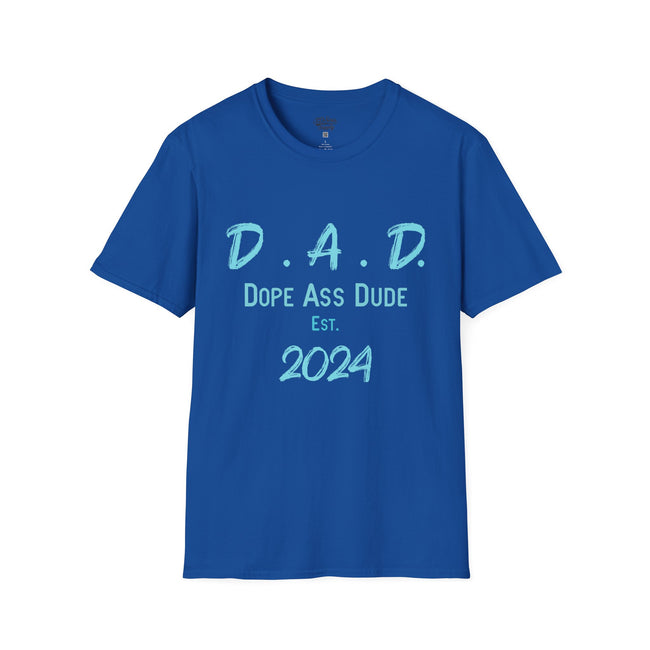 Dope Ass Dude Dad T-Shirt — D.A.D. Typography Father's Day Tee (Personalizable)