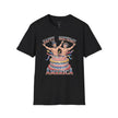 Buff Abraham Lincoln and George Washington Jumping Out of Birthday Cake T-Shirt | 4th of July Patriotic
