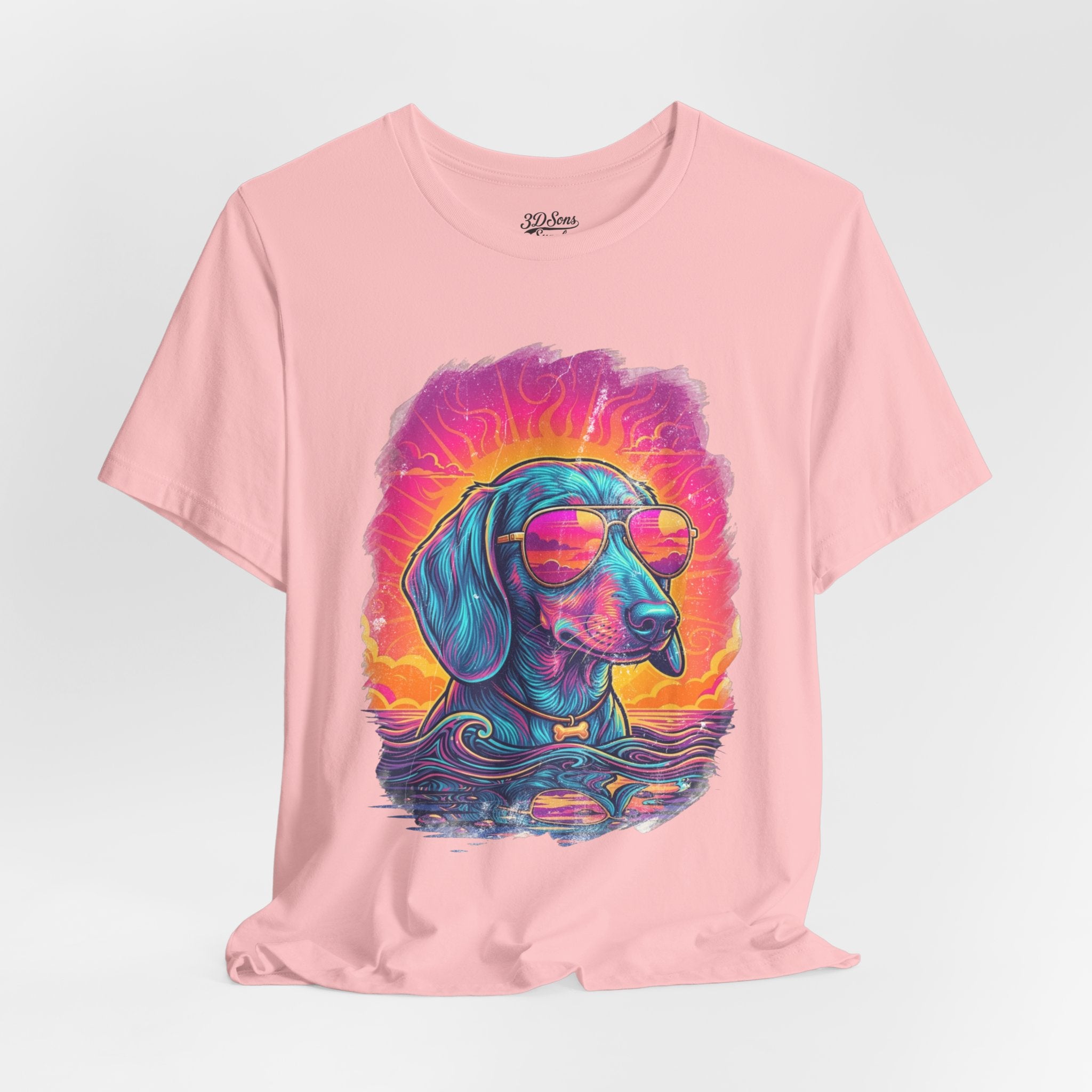 Dachshund Vice City Retro Tee 90's style