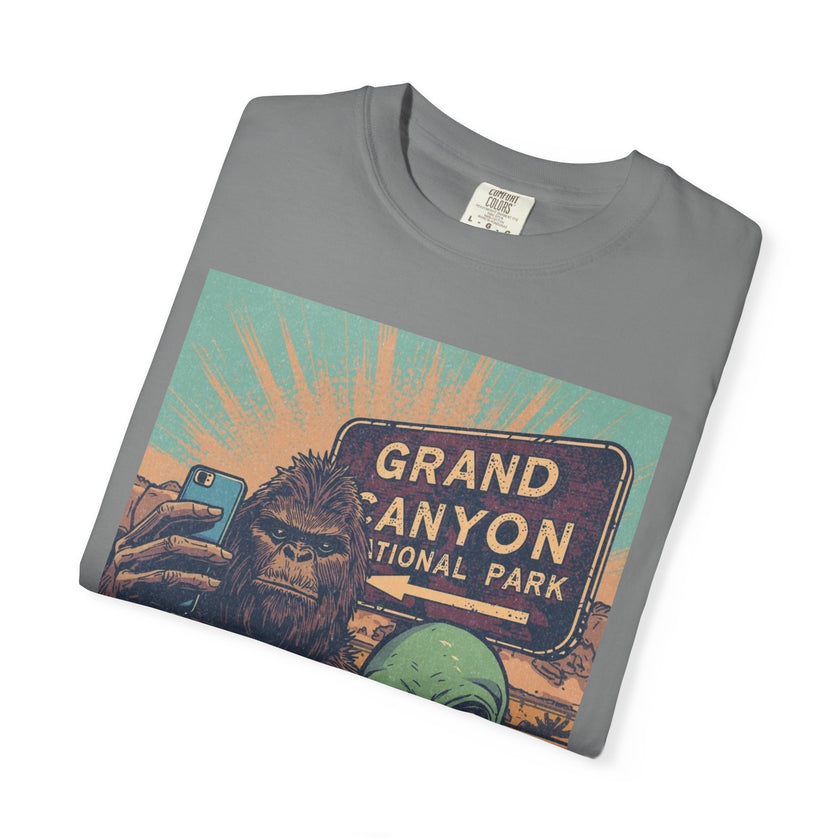 Bigfoot & Alien Grand Canyon T-Shirt — Funny National Park Tee