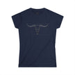 Stay Savage Longhorn Skull Women's Tee — Rugged Western Graphic Shirt