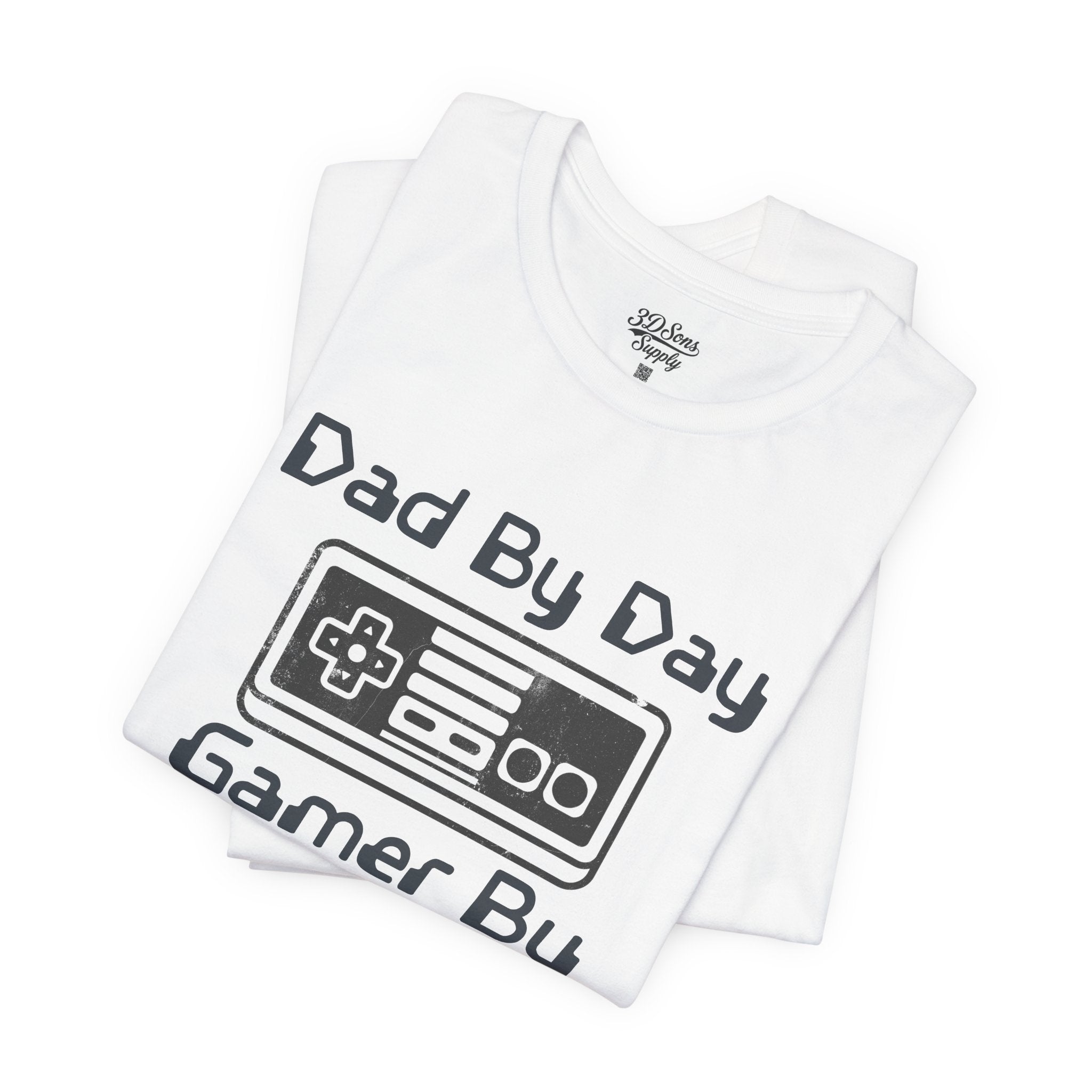 Personalized Dad By Day Gamer By Night T-Shirt — Established 2018 Retro Controller Tee
