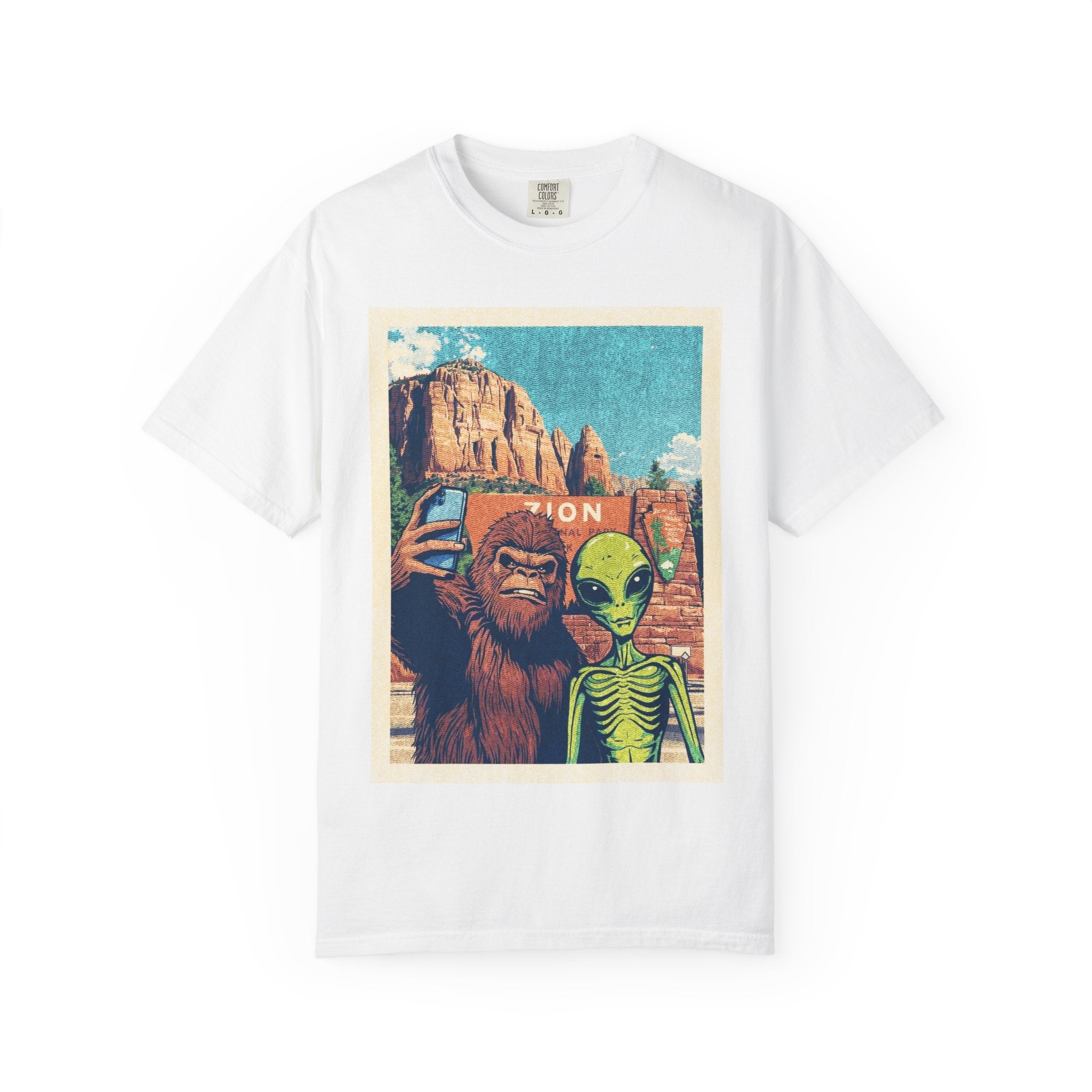 Alien & Bigfoot Zion National Park T-Shirt — National Park Adventure Tee