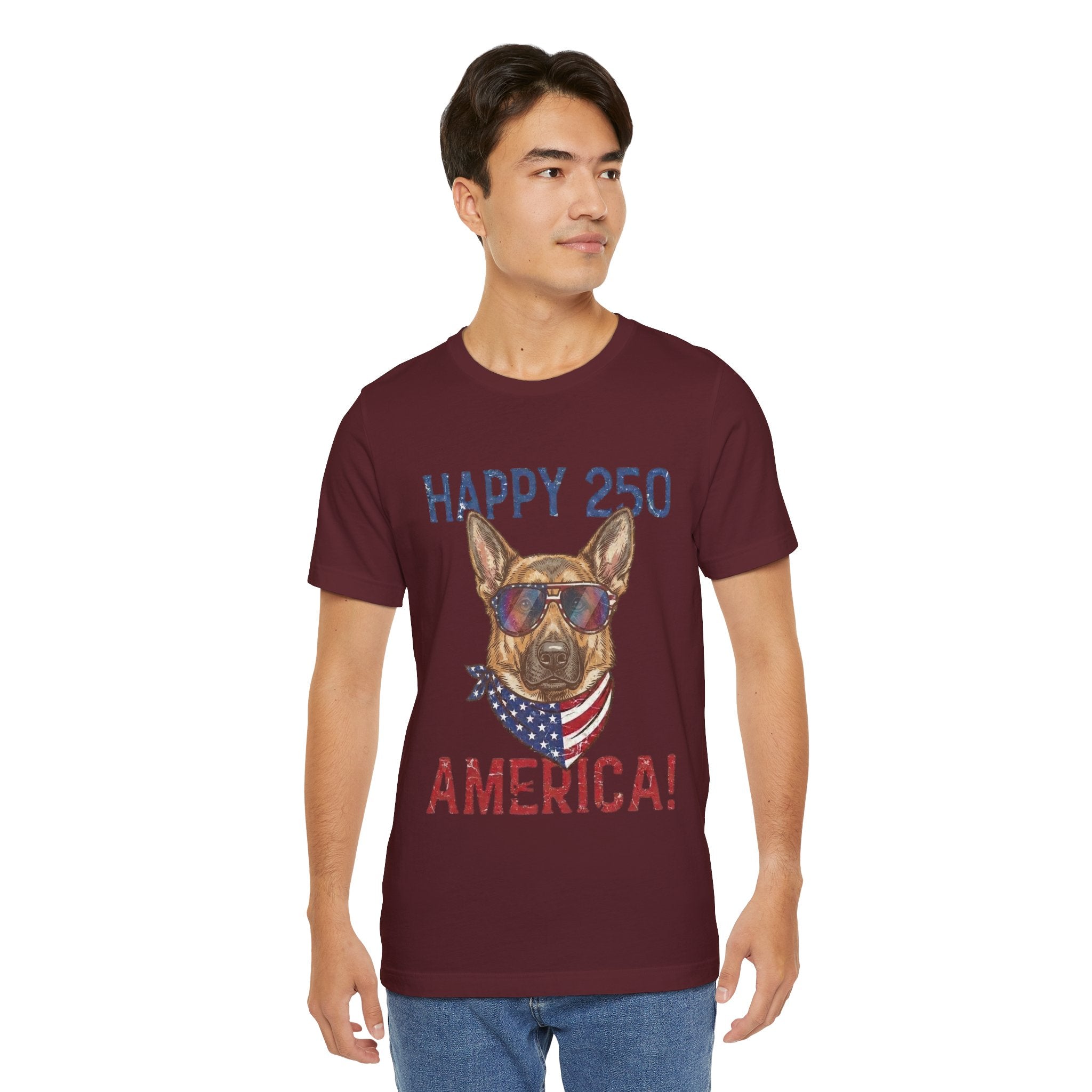 Happy 250 America! German Shepherd 4th of July T-Shirt