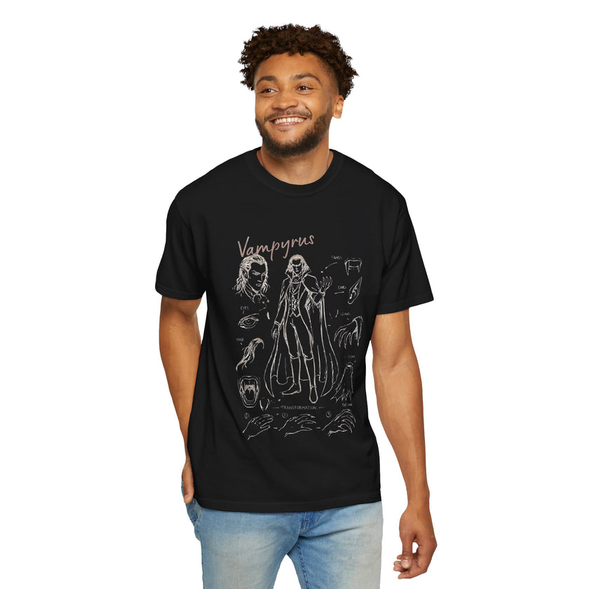 Vampire Sketch Illustration T-Shirt | Vampire character art