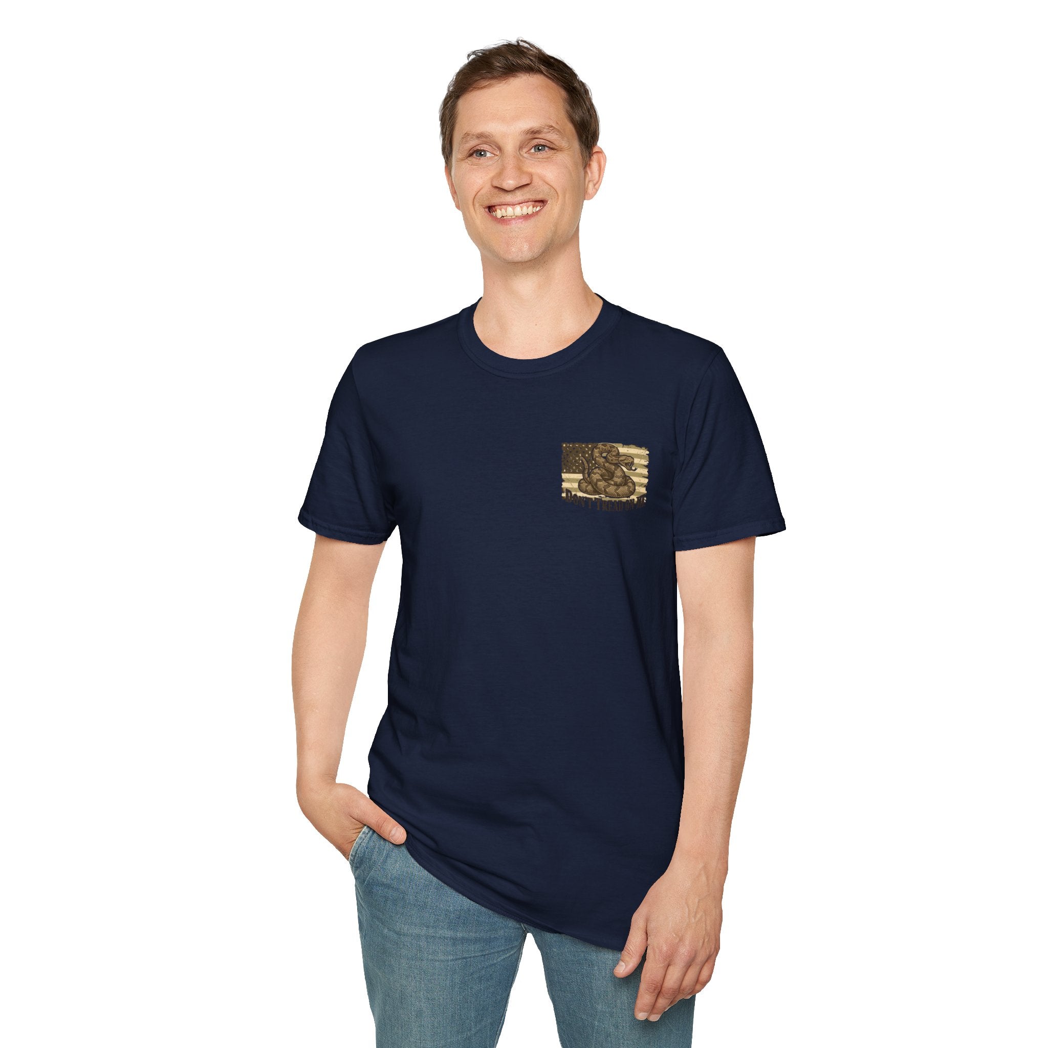 Dont Tread On Me Flag Tee Shirt American Gadsden Patriotic Independence Day Tee