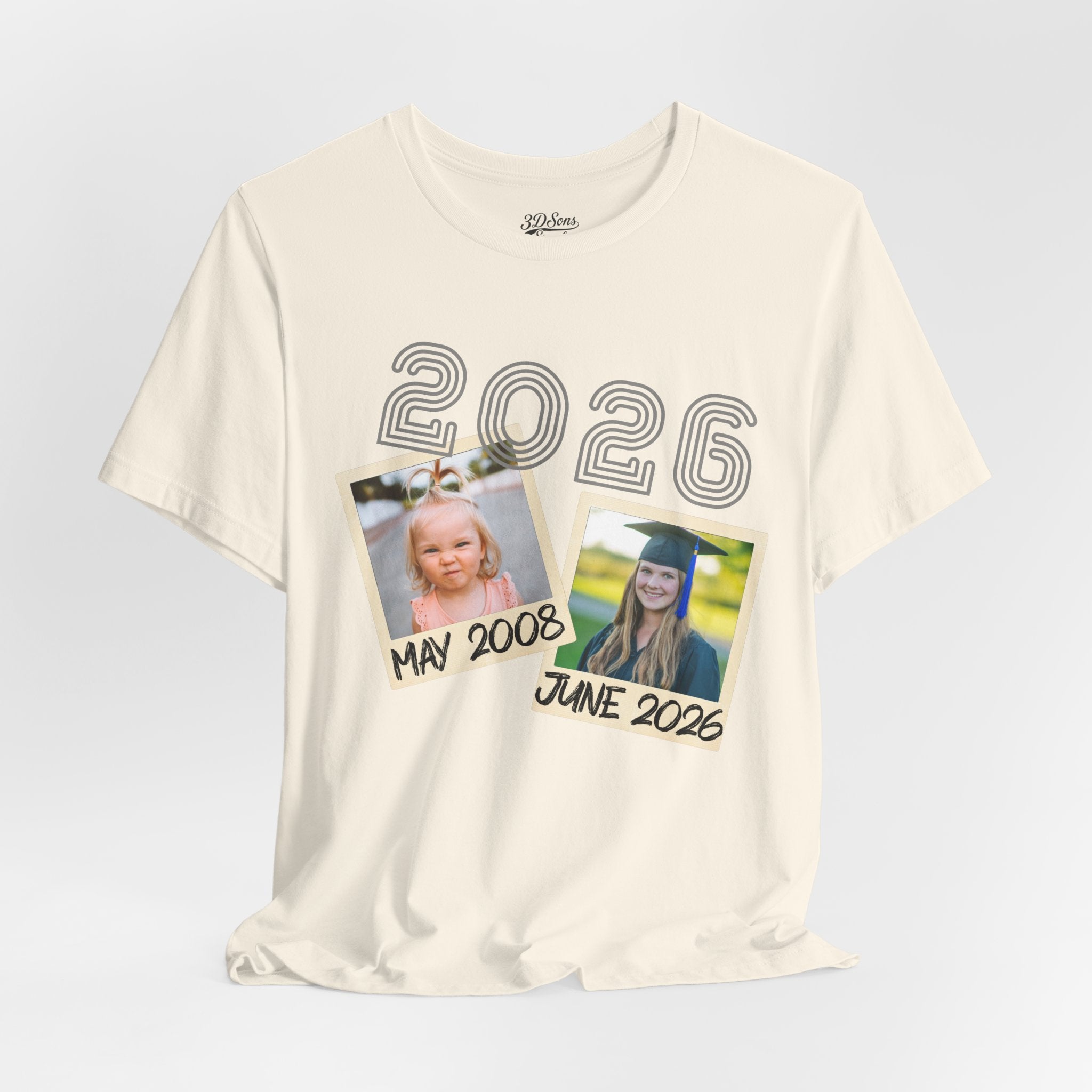 Personalized Custom Graduation & Parent Gift - Throwback Photo Memory Tee