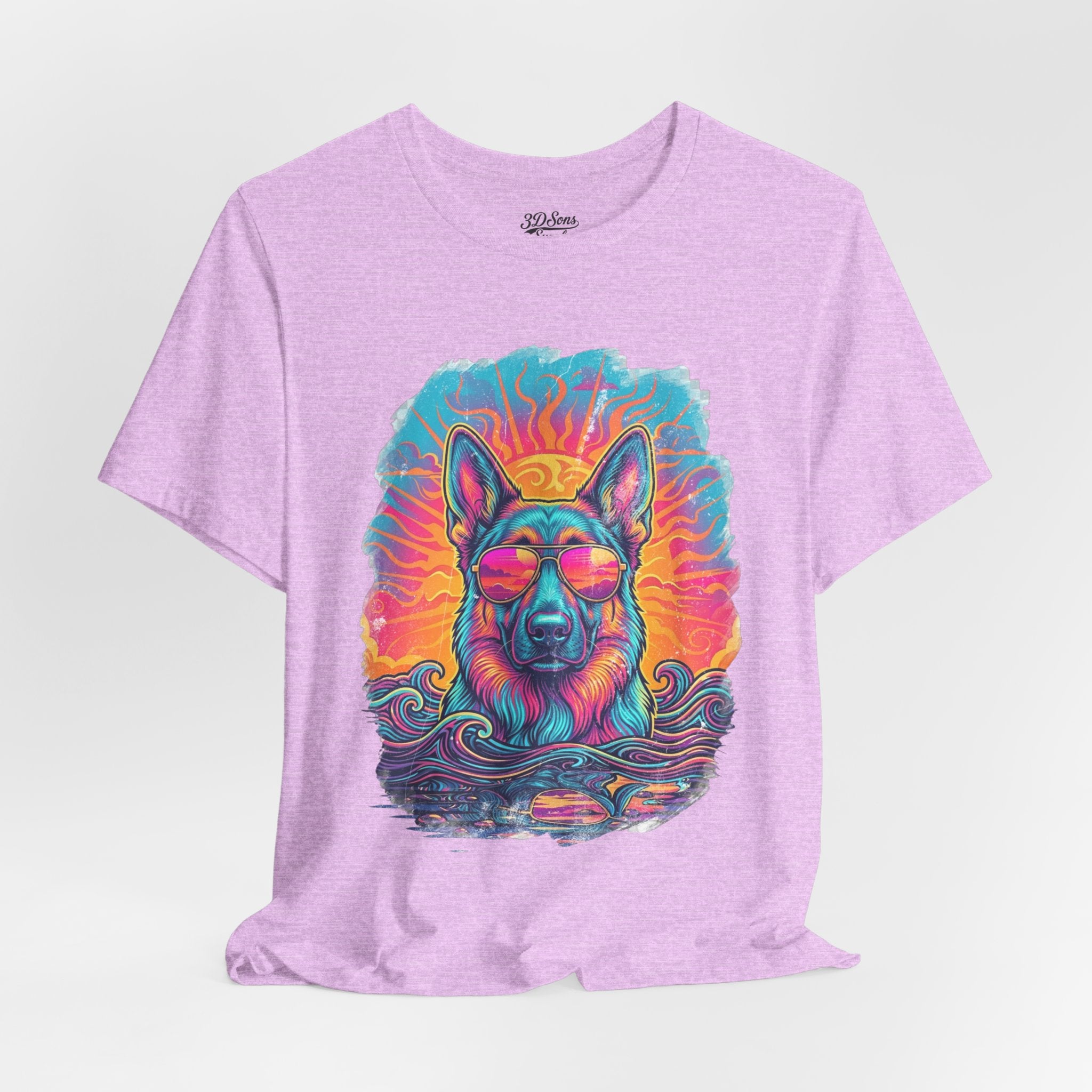 German Shepherd Retro 90s Vice City Tee