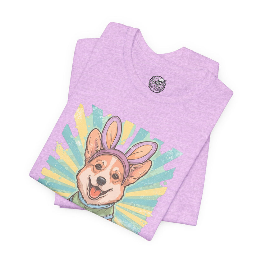 Easter Dog Tee — “Eggs Are Overrated...Treats Are Not” Corgi Retro Graphic T-Shirt