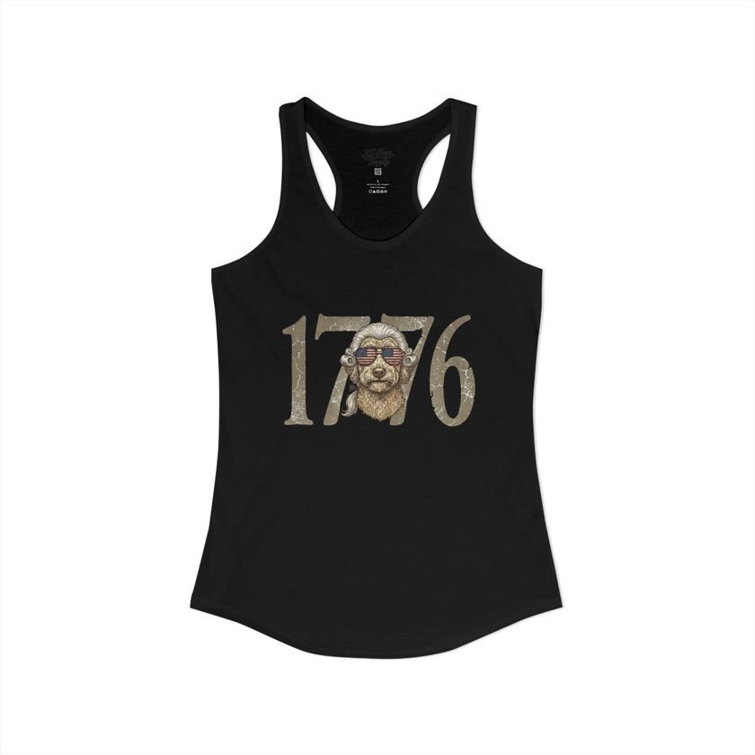 George Washington Doodle 1776 - Women's Ideal Racerback Tank