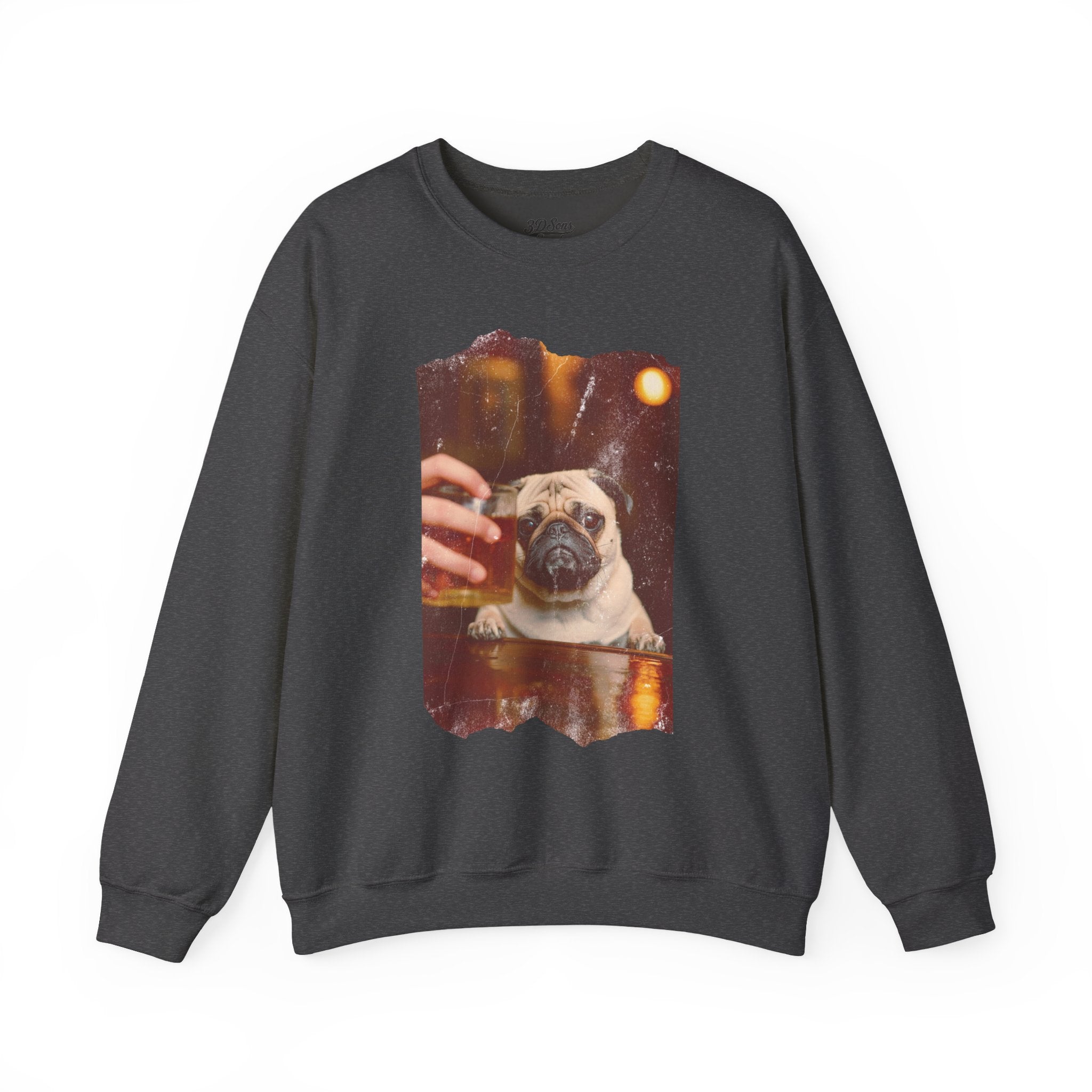 Drunk Pug Crewneck Sweatshirt