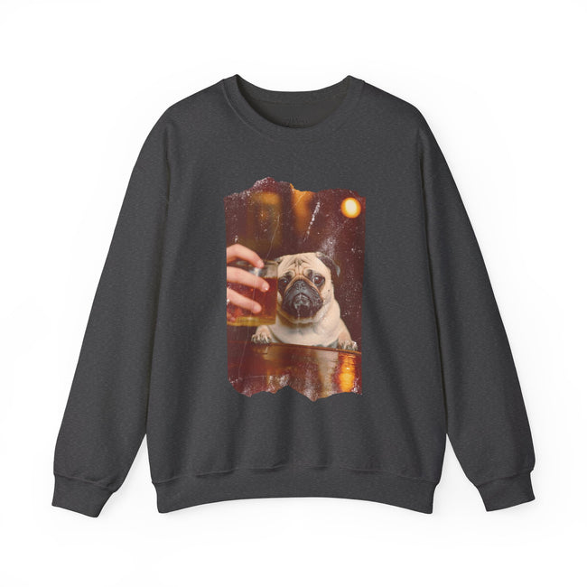 Drunk Pug Crewneck Sweatshirt