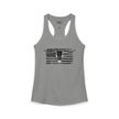 American Flag Longhorn Skull Women's Racerback Tank