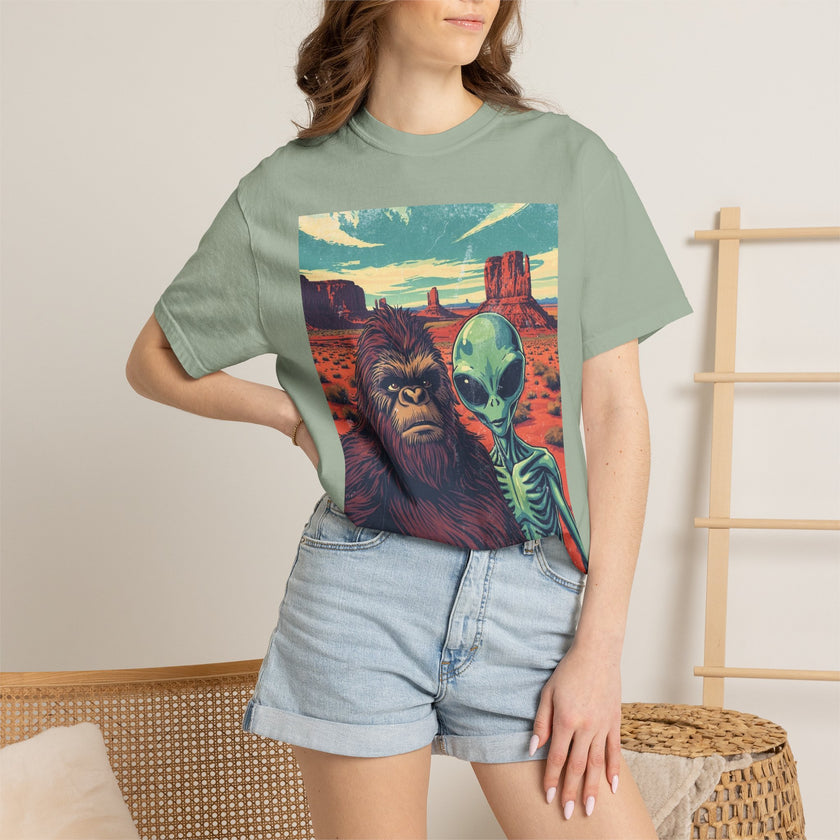 Alien & Bigfoot Monument Park T-Shirt