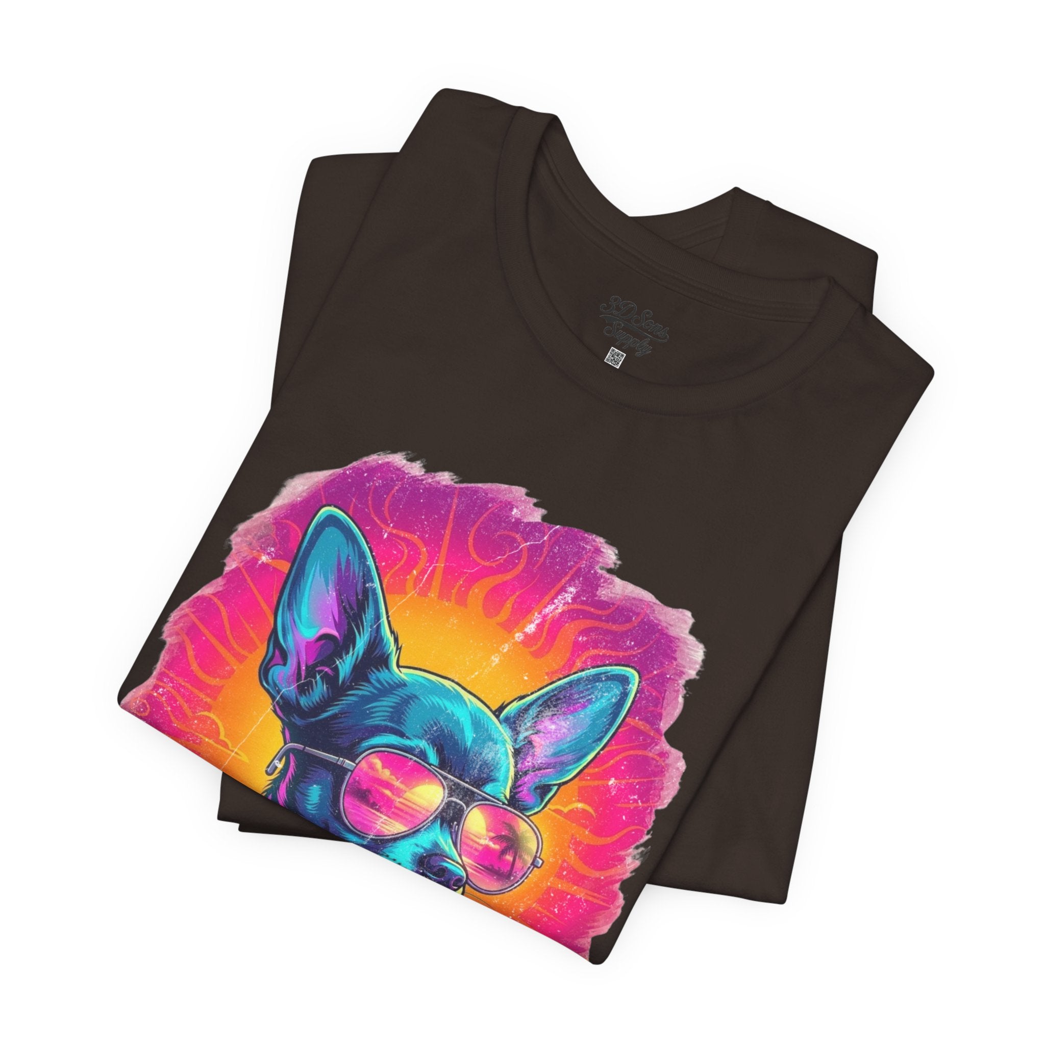 Chihuahua Vice City Retro Tee — 90s Vintage Dog Graphic T-Shirt