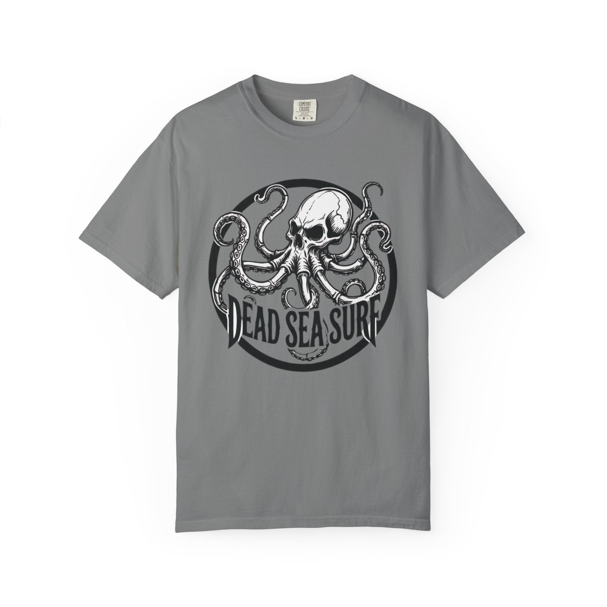 Dead Sea Surf Summer Octopus Kraken Skull Tee Shirt Nautical Skull Surf Logo