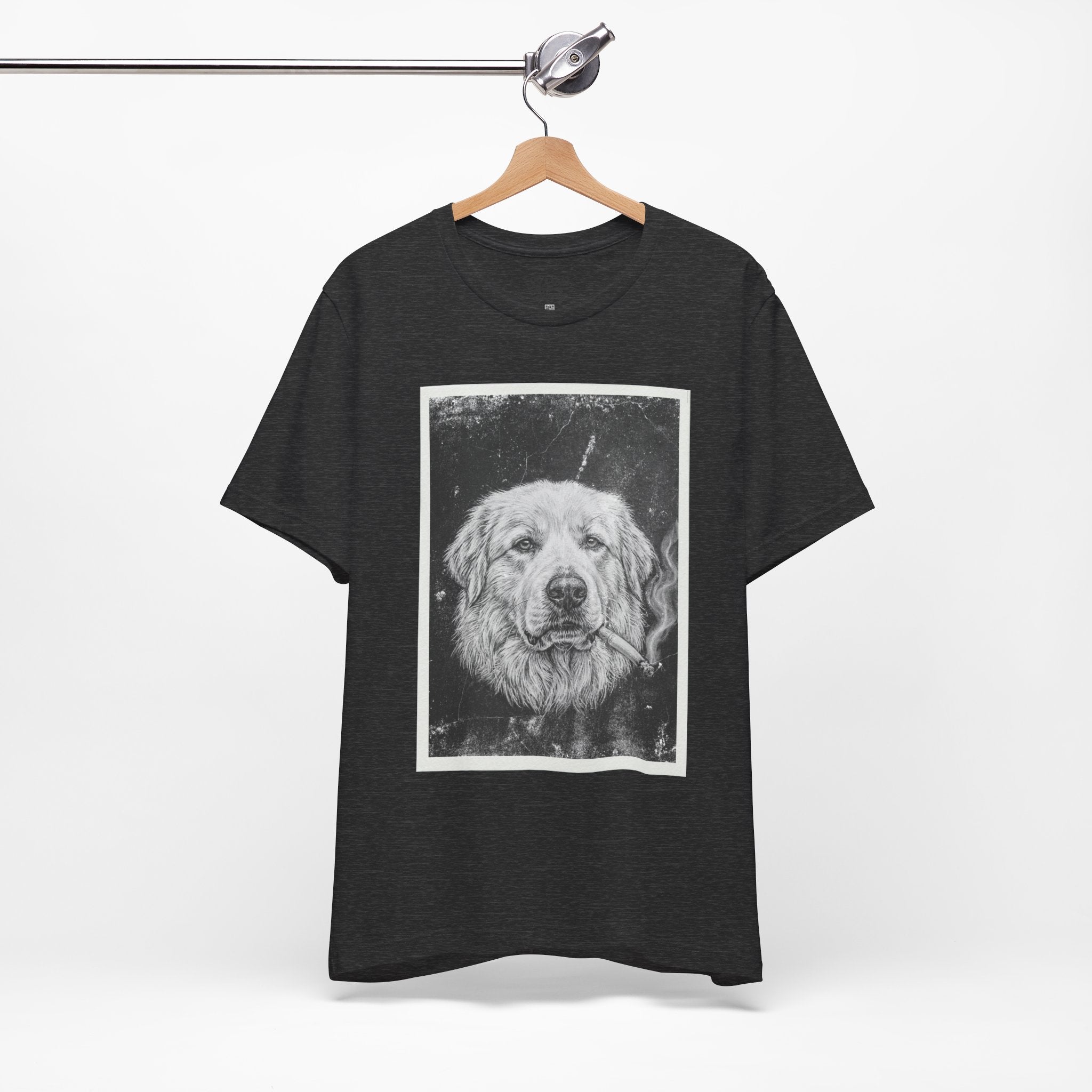 Great Pyrenees Smoke Photo Tee — Vintage Pup Graphic T-Shirt